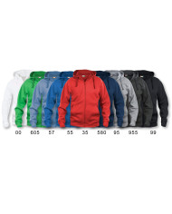 Felpa full-zip cappuccio uomo