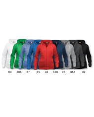 Felpa full-zip cappuccio donna