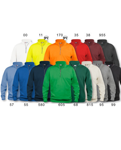 Felpa mezza-zip unisex