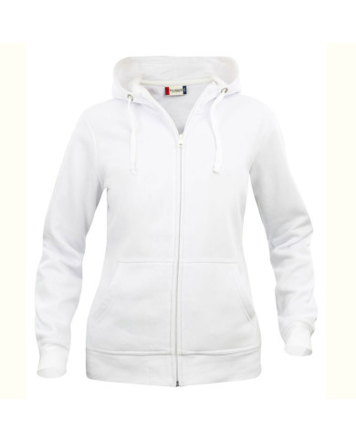 Felpa full-zip cappuccio donna
