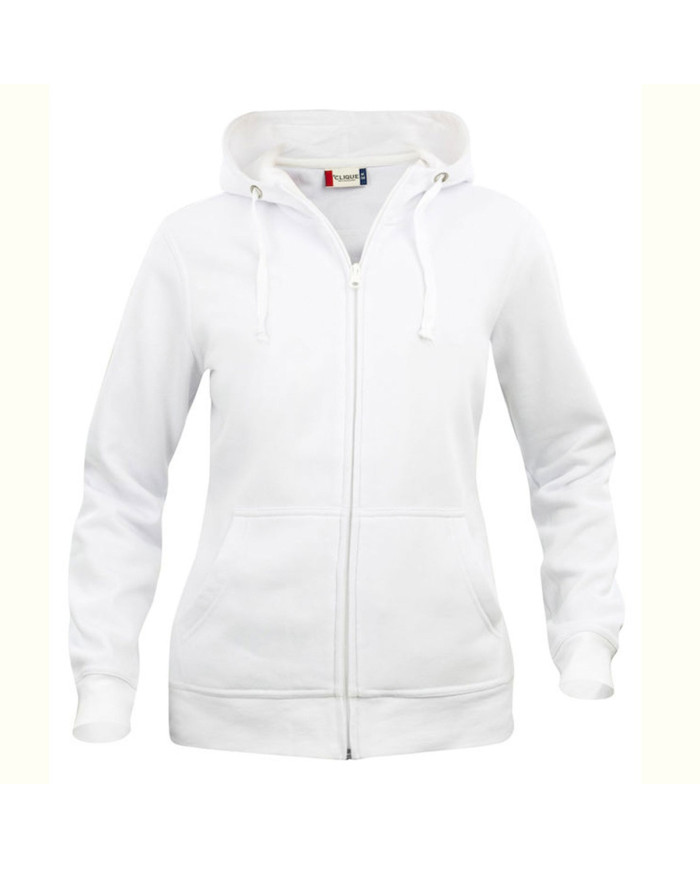 Felpa full-zip cappuccio donna