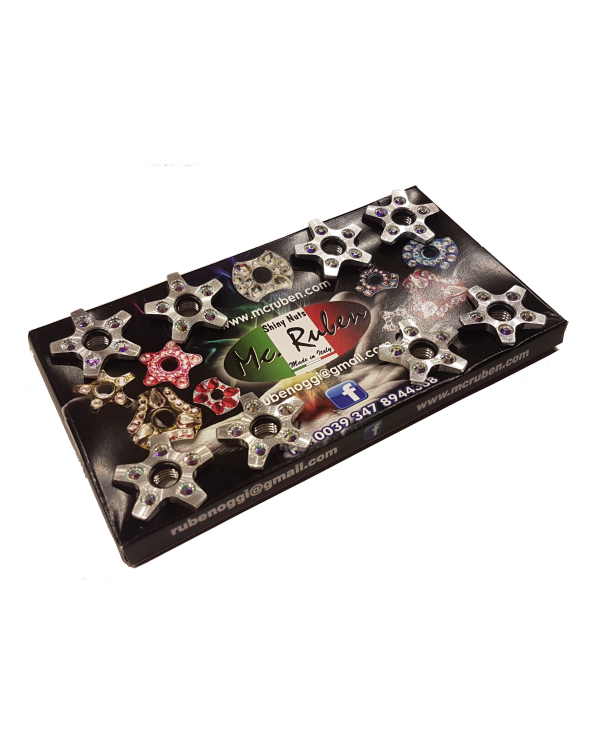 Dadi colorati con strass